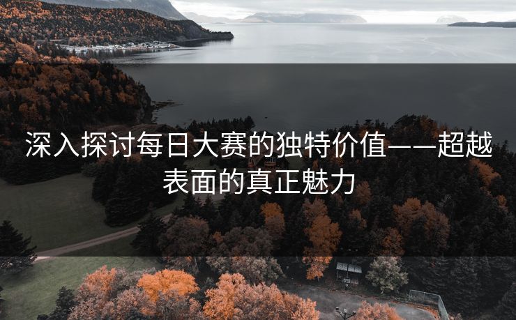 深入探讨每日大赛的独特价值——超越表面的真正魅力