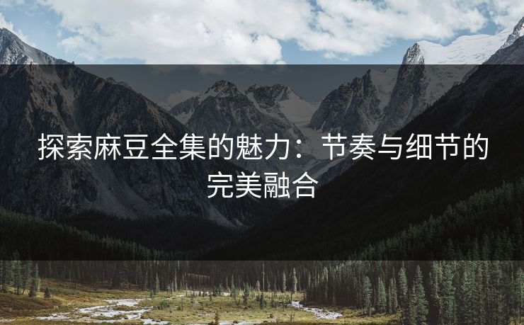 探索麻豆全集的魅力：节奏与细节的完美融合
